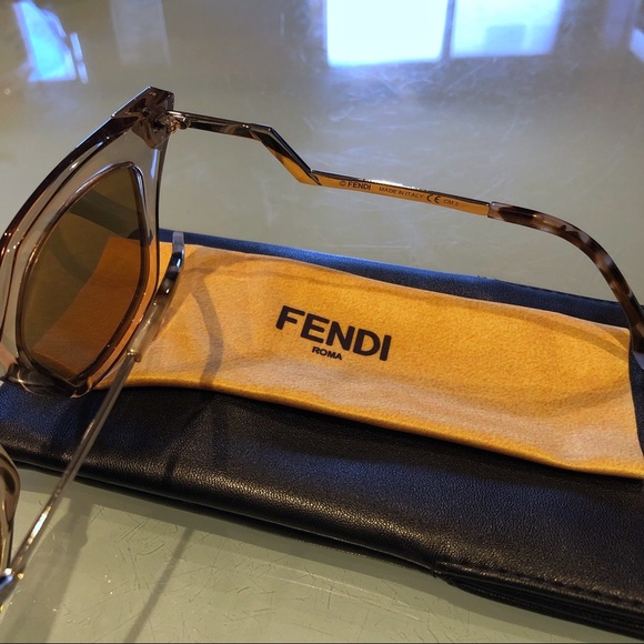 Fendi 52mm Cat Eye Sunglasses Iridia Dove Grey - Picture 3 of 8